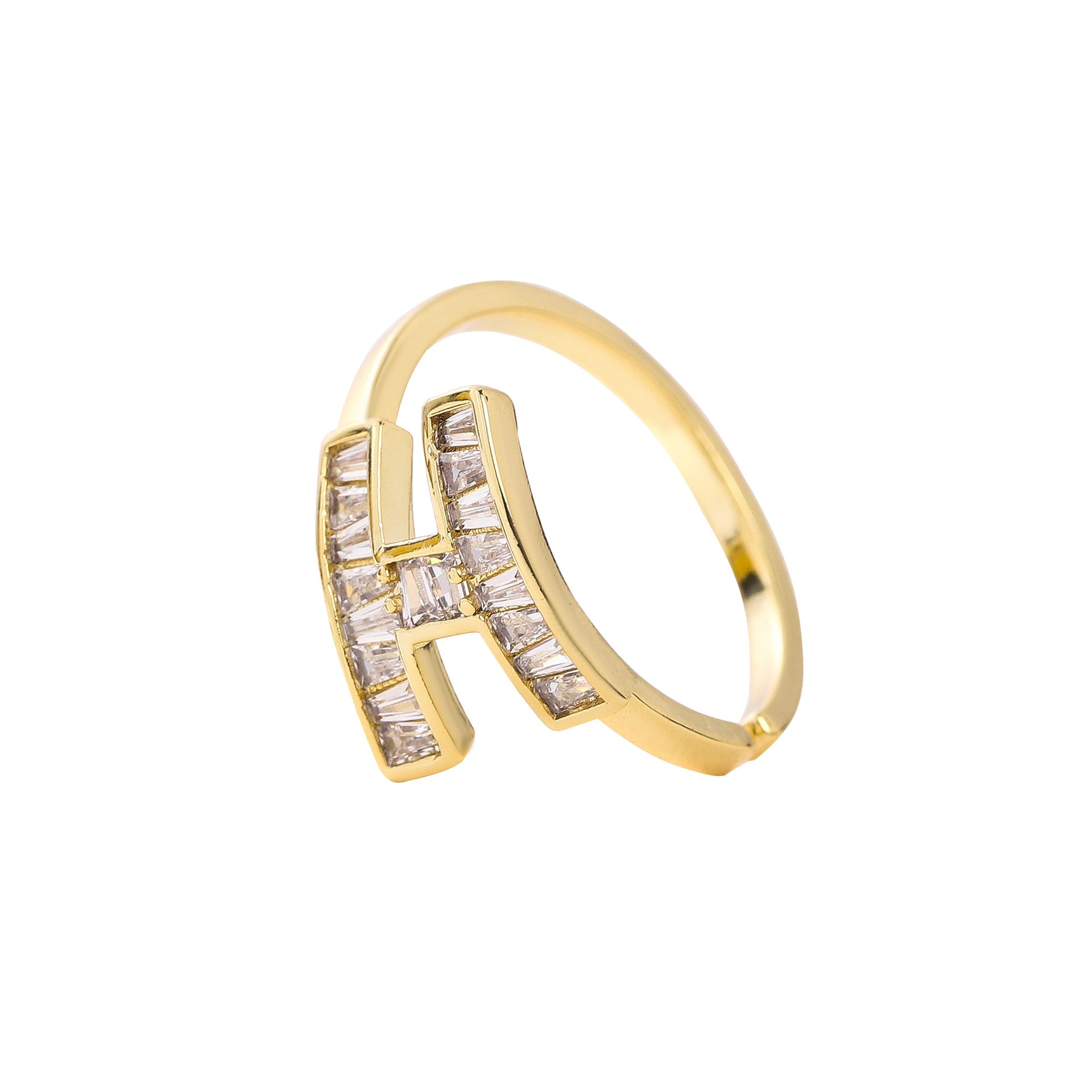 H Letter Full Set with Zircon Ring Luxury Jewelry Gift Set
