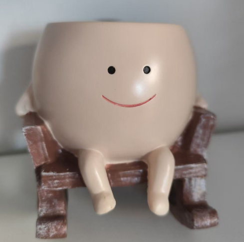 Chair Smiling Face Flower Pot Cute Succulent Planter