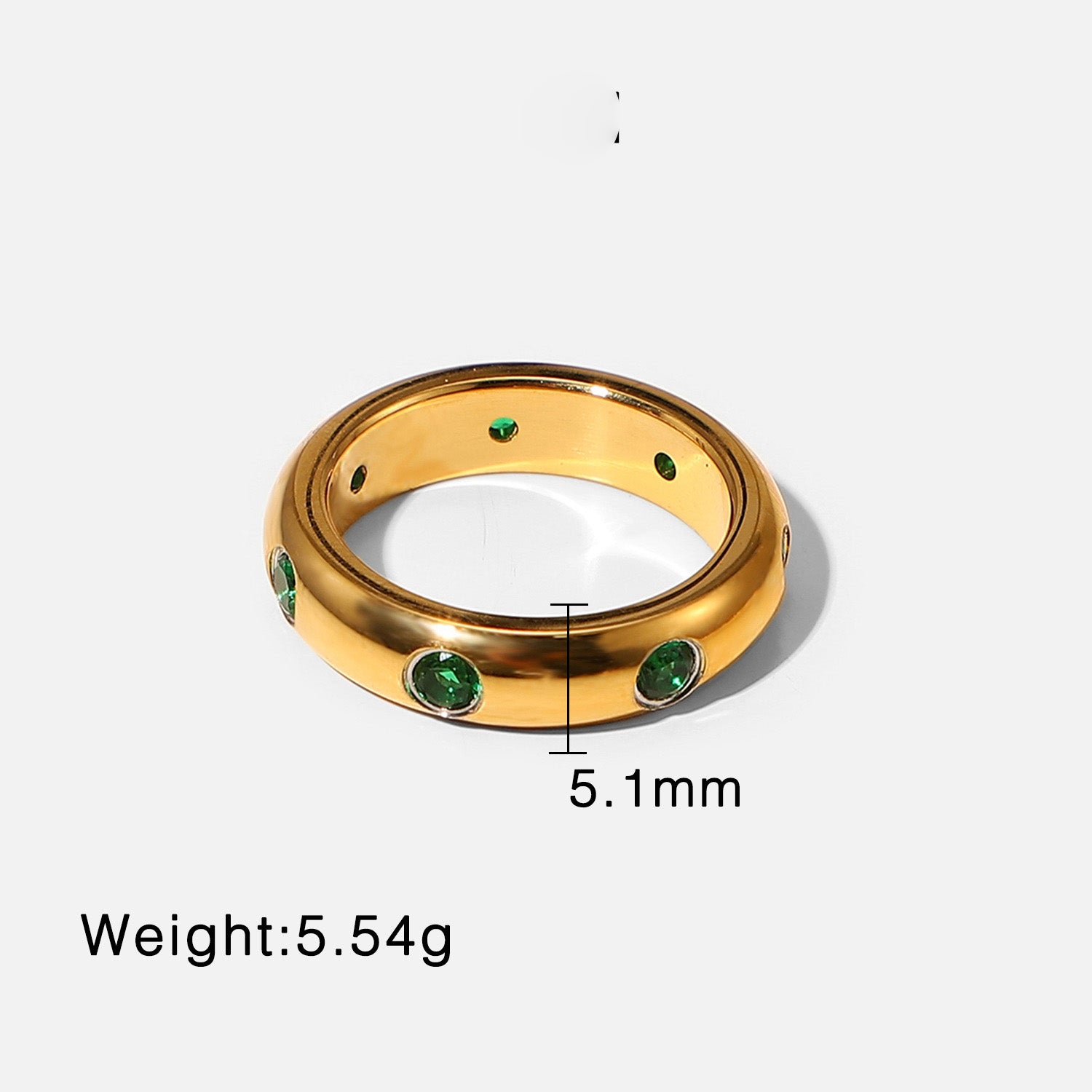 Vintage Style Green Pink White Zircon Ring for Elegant Women
