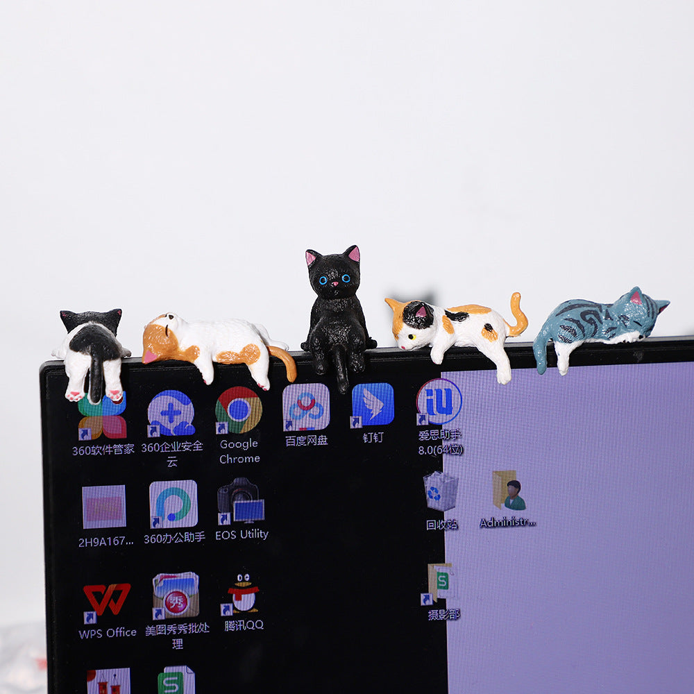 Cute Cat Figurine Mini Desk & Car Console Decoration