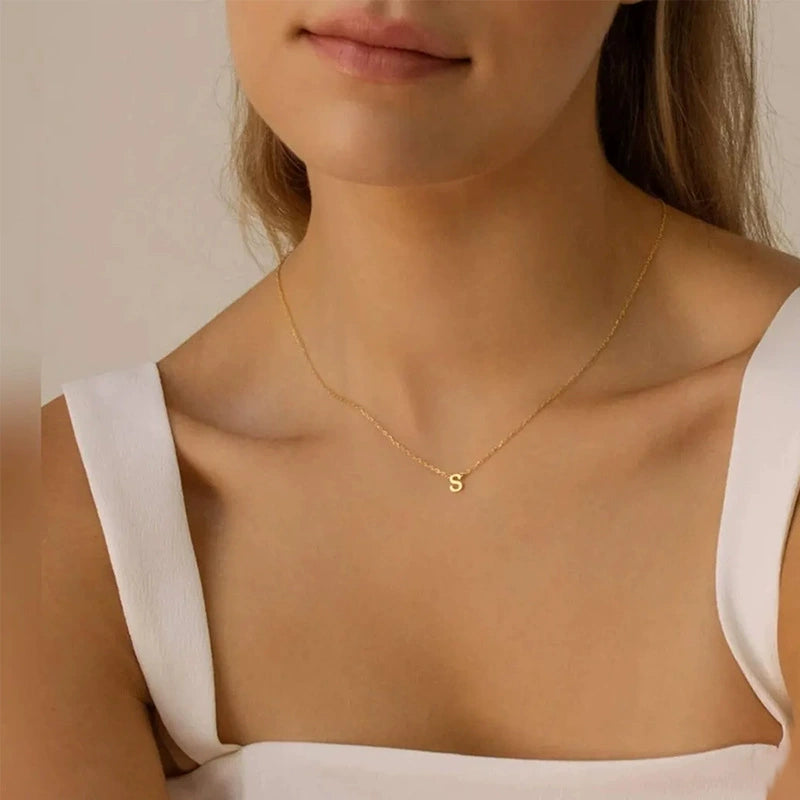 Delicate Initial Letter Necklace - Personalized Jewelry